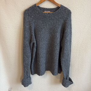 J Crew Cuffed mockneck sweater‎ Womens XL Grey Flaw